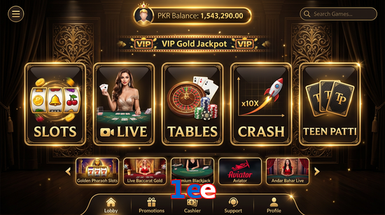 Main screen of 1Ee casino page for PK players